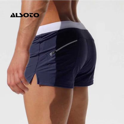 Shorts Men Zipper Pocket Casual Mens Shorts Fast Dry Boardshorts Joggers Men'S Trunks Summer Mens Short Homme Masculino