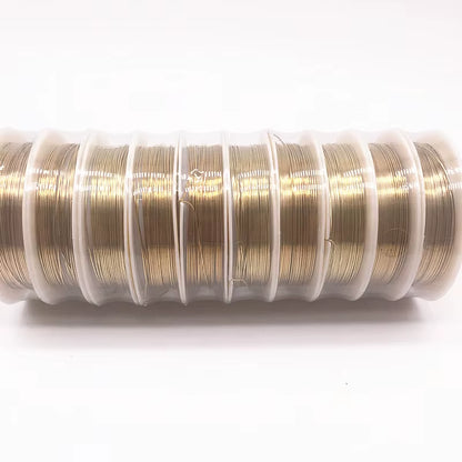 0.2/0.3/0.4/0.5/0.6/0.7/0.8/1.0 Mm Brass Copper Wires Beading Wire for Jewelry Making Gold Colors