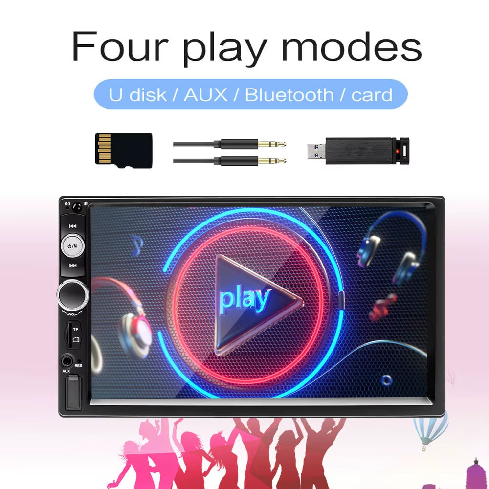 2 Din Car Radio 7" Bluetooth Stereo 2Din Video Multimedia Player Autoradio Touch Screen Auto Radio for Universal VW Kia
