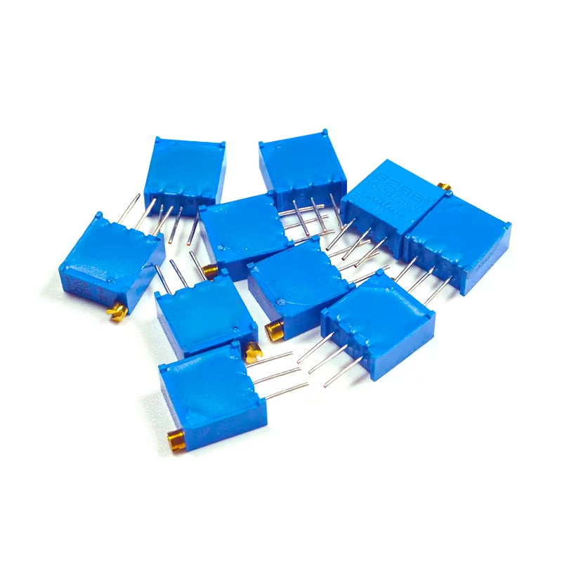 10Pcs 3296W 3296 50 100 200 500 Ohm 1K 2K 5K 10K 20K 50K 100K 200K 500K 1M Ohm 103 100R 200R 500R Trimpot Trimmer Potentiometer