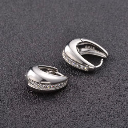 Pendientes Mujer Moda 925 Sterling Silver Jewelry U Cz Studs Earrings Women Brincos Para as Mulheres Boucle D'Oreille Oorbellen
