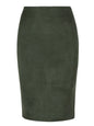 Sexy Multi Color Suede Midi Pencil Skirt Women 2024 Fashion Elastic High Waist Office Lady Bodycon Skirts Saias