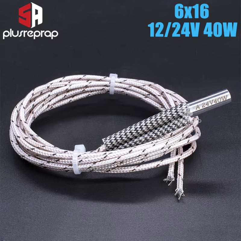 6X16 6X20 6X30Mm Ceramic Cartridge Heater 12V 24V 40W 50W 60W 70W for CNC 3D Printer Print Head Hotend J-Head