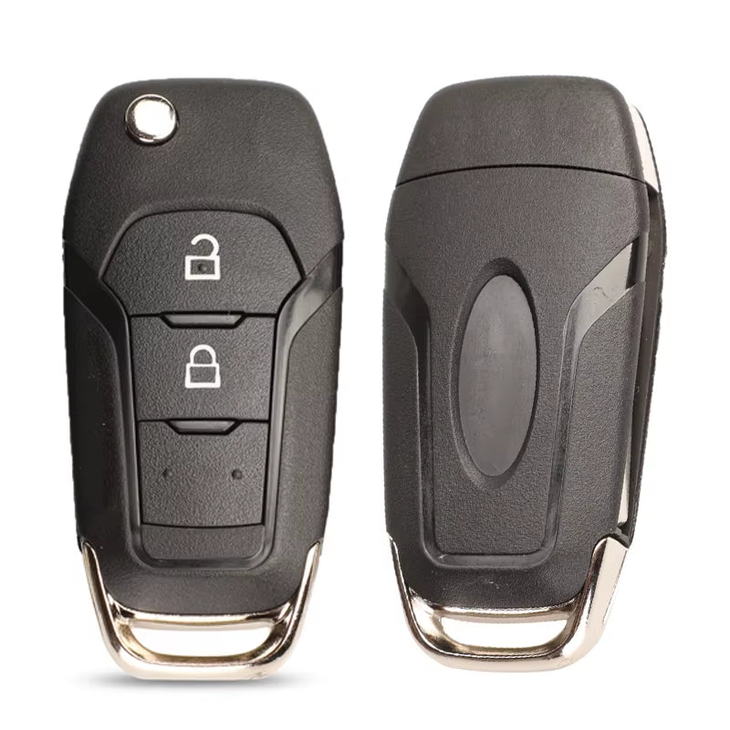 2/3/4 Button Flip Folding Car Key Shell Case for Ford Focus Fusion Mk2 Mk7 Explorer Ranger Uncut Blank HU101 Blade