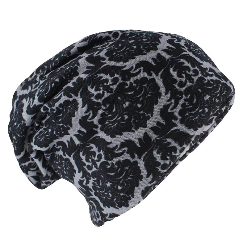 New Women Beanies Skullies Lady Fashion High Quality Hip Hop Floral Winter Hats Scarf Adult Polyester Autumn Outdoor Hats Sale