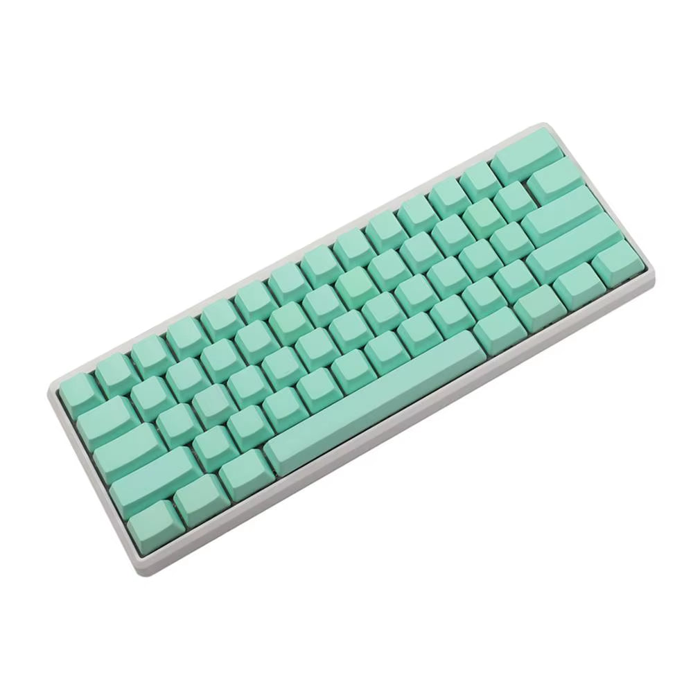 White Black Gray Green Blank Thick PBT OEM Profile 62 Key ISO 61 ANSI Keycaps for MX Switches Mechanical Keyboard (Only Keycap)