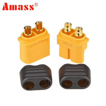 10 X Amass XT60+ XT60H Plug Connector with Sheath Housing 5 Male 5 Female (5 Pair ) for Rc Lipo Battery Rc Drone Car Boat