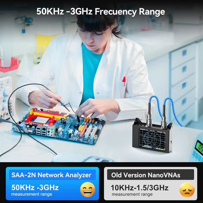 Antenna Analyzer Nanovna SAA-2N VNA 50Khz -3Ghz Vector Network Analyzer 4" Inch LCD,HF VHF UHF Measuring S Parameters