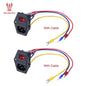 3D Printer Parts 10A 250V Power Switch AC Power Outlet with Red Triple Rocker Switch Fused Module Plug for 3D Printer