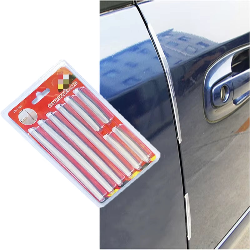 8Pcs/Set Car Door Side Edge Protector Strip Auto SUV Scrape Guard Bumper Handle Protective Cover Sticker Universal Auto Decal