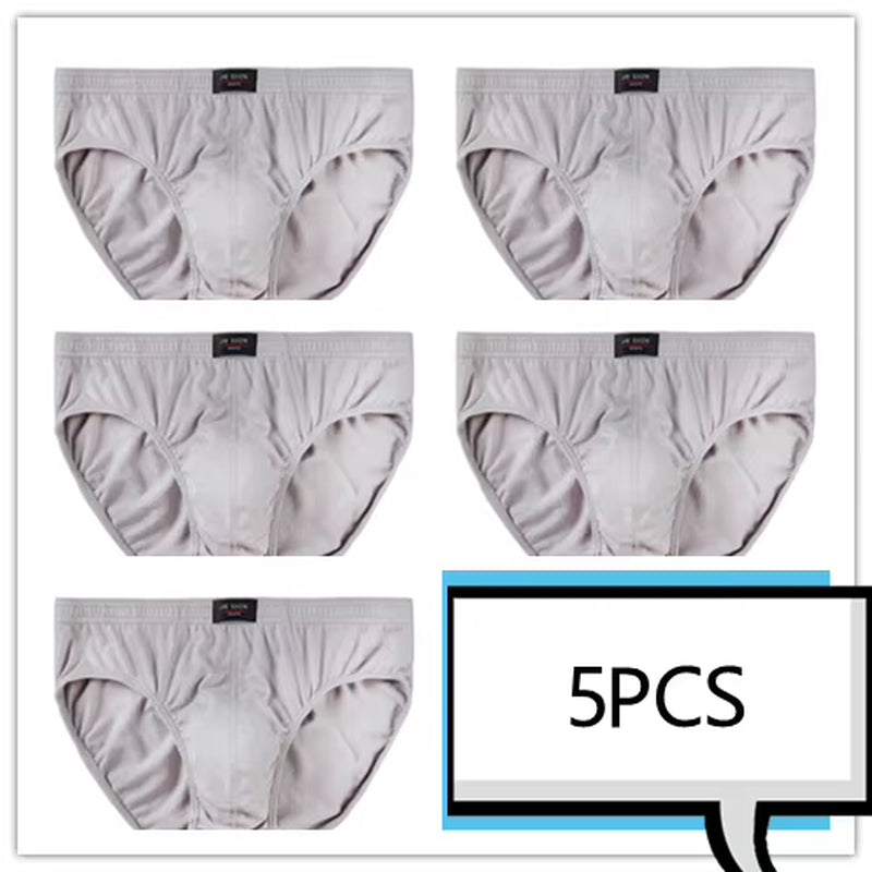100% Cotton Briefs Mens Comfortable Underpants Man Underwear M/L/XL/2XL/3XL/4XL/5XL 5Pcs/Lot Free & Drop Shipping