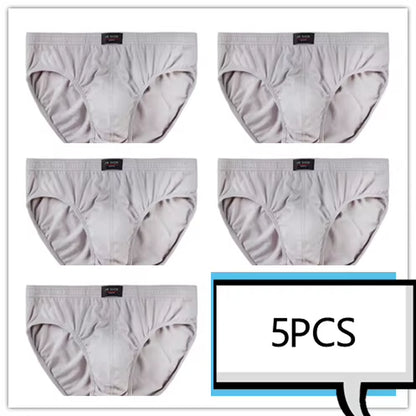100% Cotton Briefs Mens Comfortable Underpants Man Underwear M/L/XL/2XL/3XL/4XL/5XL 5Pcs/Lot Free & Drop Shipping