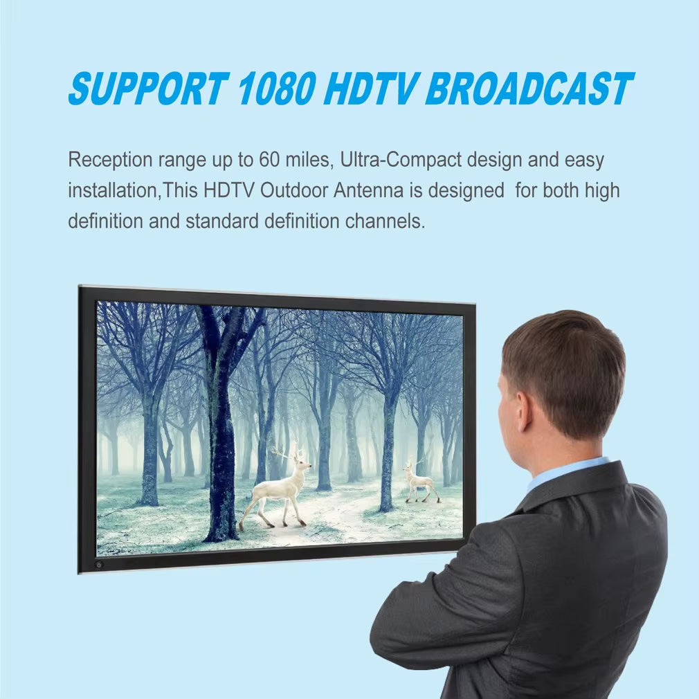 LAN-HD8E TV Antenna HD Digital TV Program Receiver for DVBT2 HDTV ISDBT ATSC High Gain Strong Signal Outdoor TV Antenna