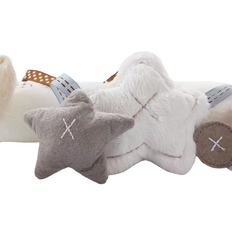 Baby Crib Rattles Plush Toys Soft Rabbit Rattles Pram Rattle Toys Hanging Rattle for Stroller Newborn Bed Pendant Bell Toy