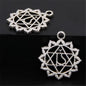 21Pcs Silver Color 7 Chakra Charms Mandala Pendant Yoga OM Buddhist Metal for Jewelry Making Supplies