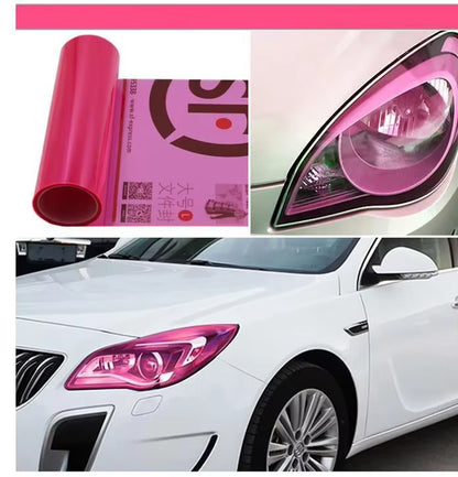 PVC Car Headlight Lamp Film Fog Lamp Sticker Car Headlight Tailing Moulding Foil Self-Adhesive Car Accessories