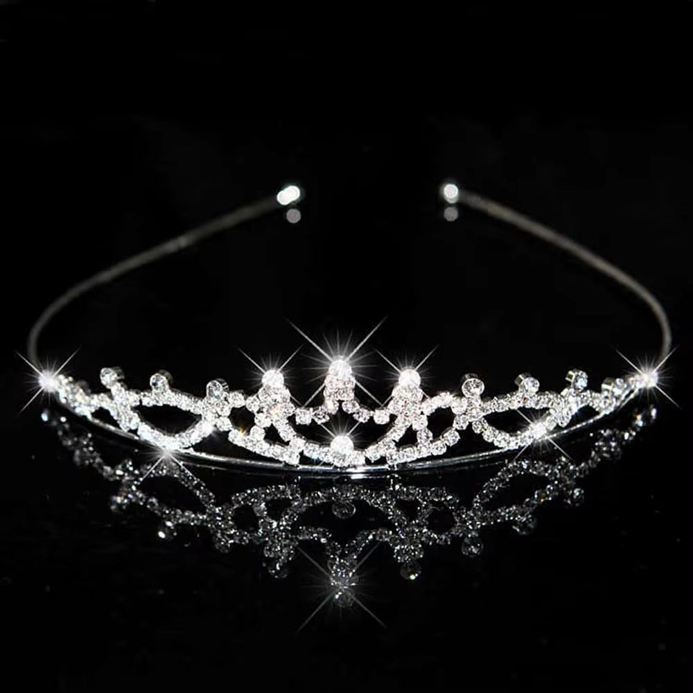 Princess Crystal Tiaras and Crowns Headband Kid Girls Love Bridal Prom Crown Wedding Party Accessiories Hair Jewelry