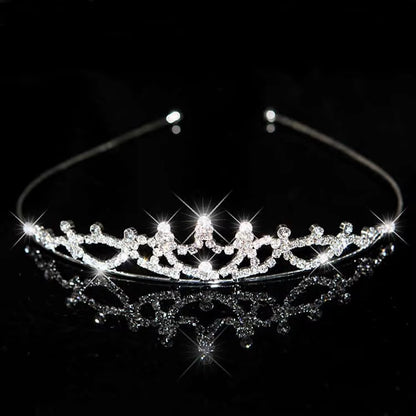 Princess Crystal Tiaras and Crowns Headband Kid Girls Love Bridal Prom Crown Wedding Party Accessiories Hair Jewelry