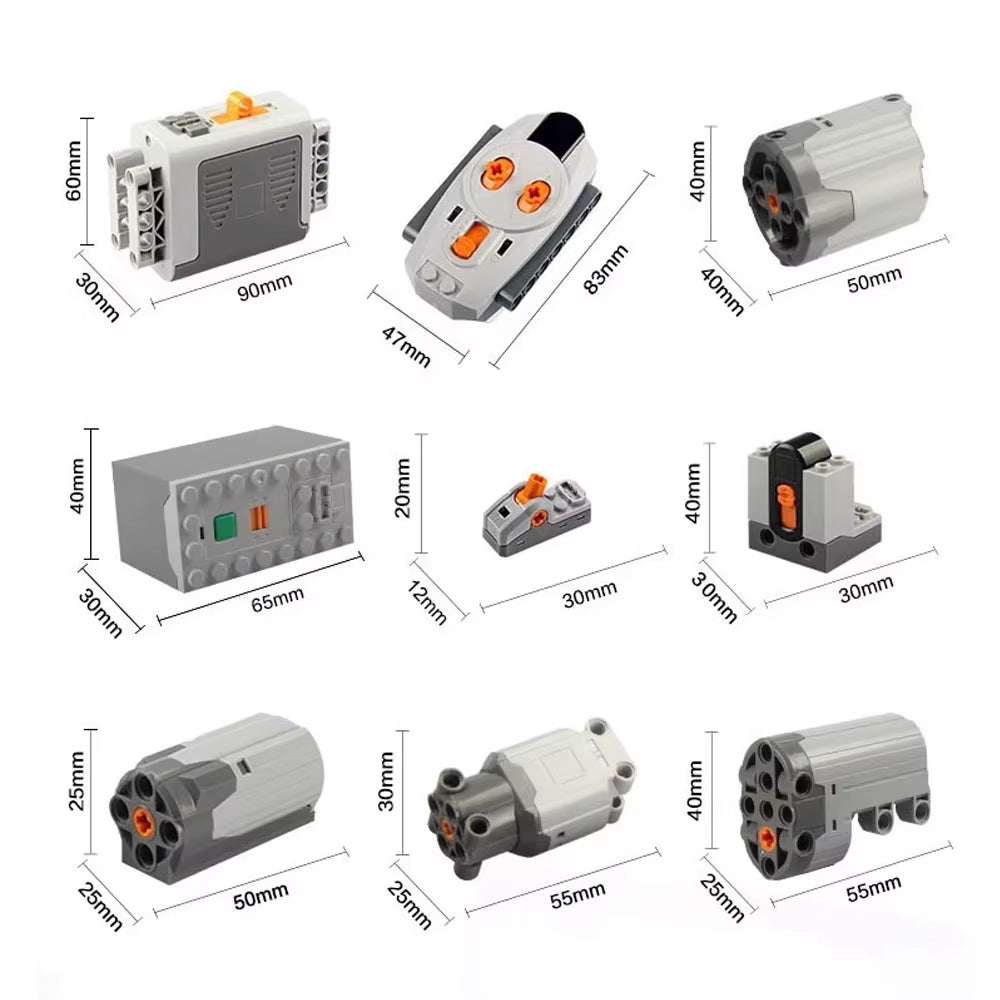 Power Functions Upgrate Motor MOC Multi Tool Servo Train Motor 8293 8883 Building Blocks Receiver Control Set Technical Parts
