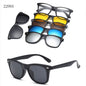 6 in 1 Changed Lens 5 Lenes Magnet Sunglasses Mirrored Sunglasses Glasses Men Polarization Custom Prescription