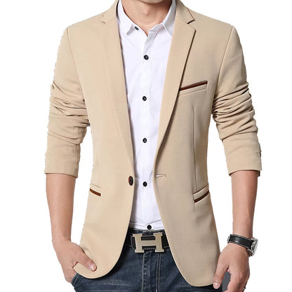 Classic Men'S Blazers 5XL Autumn Spring Korean Style Slim Suit Jacket Men Blazer Masculino Clothing Vetement Homme A3F1415