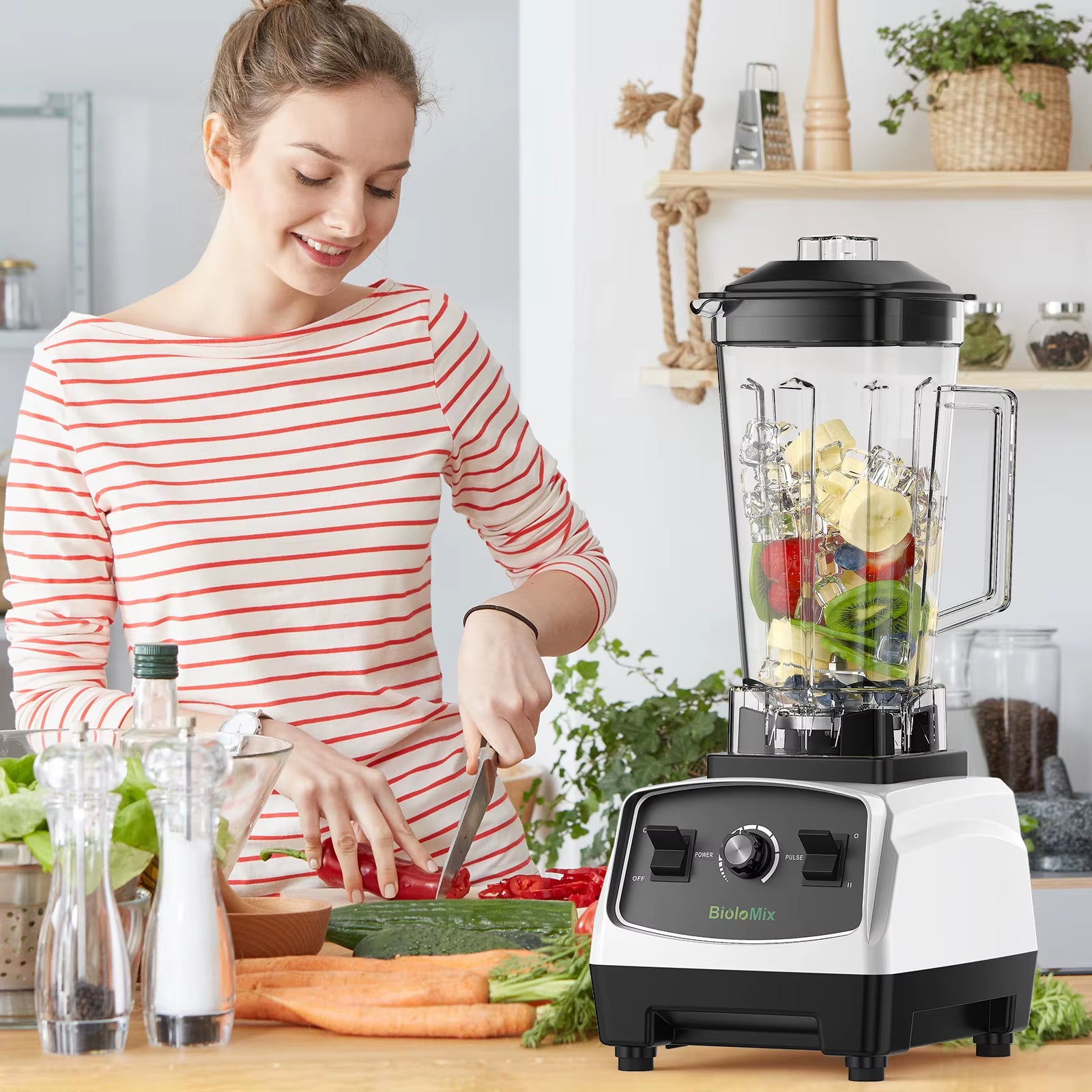 BPA Free 3HP 2200W Heavy Duty Grade Blender Mixer Juicer High Power Food Processor Ice Smoothie Bar Fruit Blender