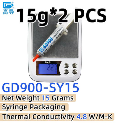 Net Weight 1/3/7/15/30 Grams Gray 900 Thermal Conductive Grease Paste Plaster Heat Sink Commpound for CPU LED SSY BAS BR BX CB