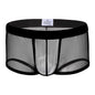 Boxers Men Mesh Sheer Underwear Sexy Man Transparent Boxer Shorts Underpants Trunks Cueca Panties See-Through Bottoms