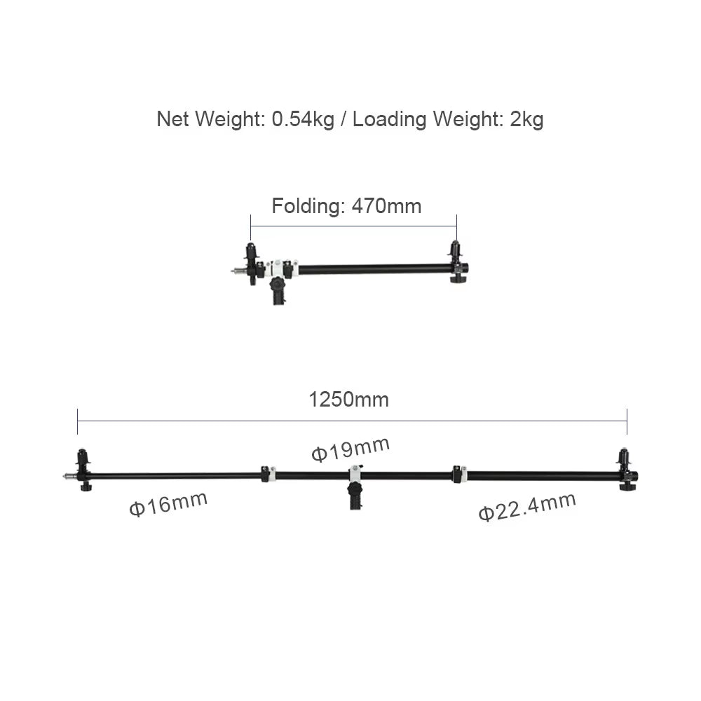 Holder Bracket AL-2 Swivel Head Reflector Disc Arm Support with Telescopic Boom Arm Top Light Sandbag for Speedlite Mini Flash