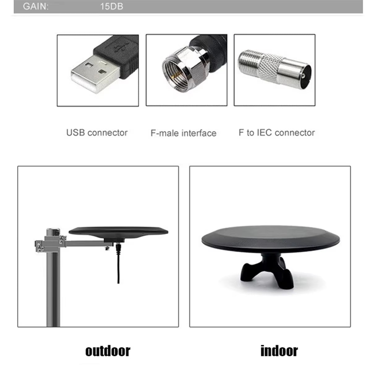 NEW New Outdoor TV Antenna Amplified HDTV Digital Antenna 10M High Quality Coaxial Cable Ooutdoor/Indoor TV Anteena