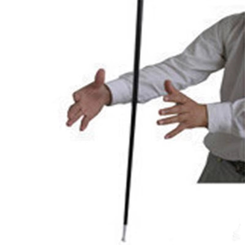 Aluminum Dancing Cane Stick (Silver/Black) Magic Trick Floating Magic Wand Close up Street Stage Magic Props Accessories