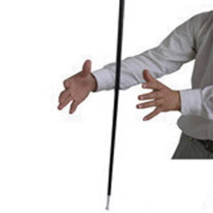 Aluminum Dancing Cane Stick (Silver/Black) Magic Trick Floating Magic Wand Close up Street Stage Magic Props Accessories