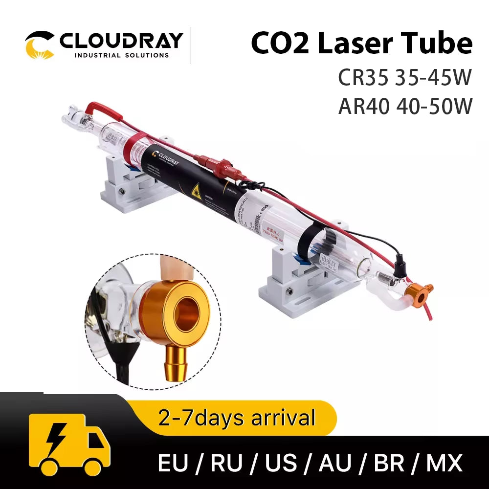 35-45W Co2 Metal Glass Laser Tube 720MM 40W Glass Laser Lamp for CO2 Laser Engraving Cutting Machine
