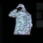 Men'S Full Reflective Jacket Casual Women Windbreaker Hip Hop Hooded Coat Waterproof Printed Streetwear Night Shiny Jackets 5XL