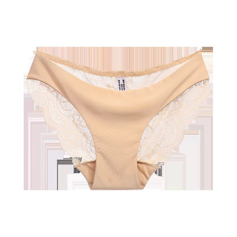 Fashion Lace Underwear Women Panties Sexy Briefs Solid Color Invisible Intimate Lingerie Female Breathable Seamless Panty
