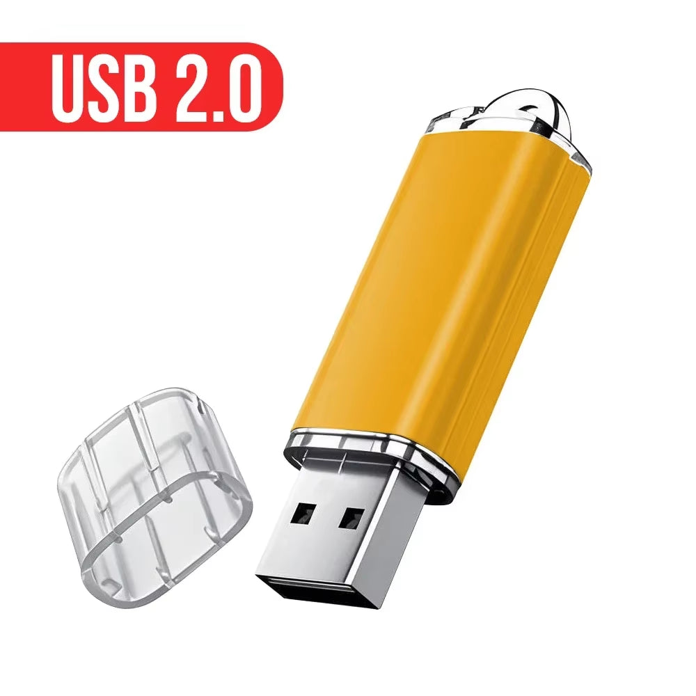 New Portable USB Flash Drives Free Custom Logo Metal Pen Drive with Key Chain Memory Stick 64GB/32GB/16GB/8GB/4GB Pendrive U Di