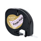 CIDY 91201 Compatible 12Mm*4M Black on White Dymo Letratag Plastic Tape LT 91331 LT9120112267 18769 18771 for LT-100H LT-100T