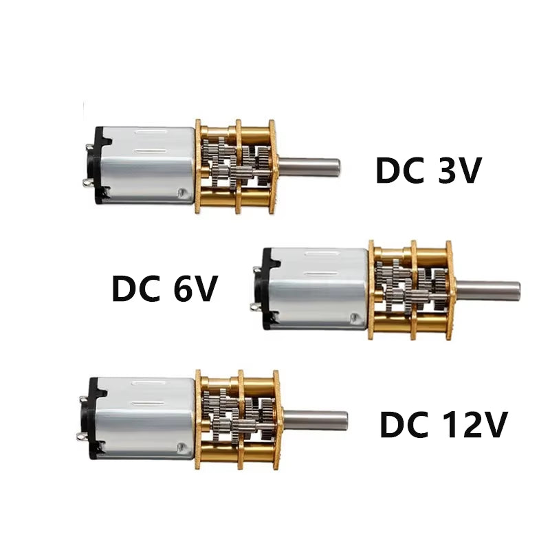 DC 3V/6V/12V N20 Mini Micro Metal Gear Motor with Gearwheel DC Motors 15/30/50/60/100/200/300/500/1000RPM