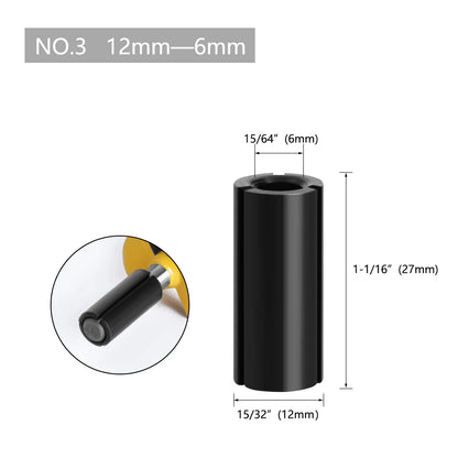 LA VIE 1Pc CNC Router Bit High Precision Adapter Collet Milling Cutter Tool Adapters Holder 6Mm 6.35Mm 8Mm 10Mm 12Mm 12.7Mm 4001