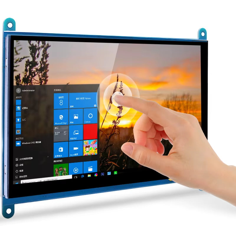 7 Inch Touch Screen Raspberry Pi 5 Capacitive Hdmi-Compatible TFT LCD for Orange Pi 5 plus 3B RPI 5 4B 3B+ PC Windows AIDA64