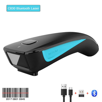 C750 Bluetooth QR 2D Barcode Scanner and C830 Wireless Laser 1D Usb Bar Code Reader for IOS Android Windows Mobile Payment