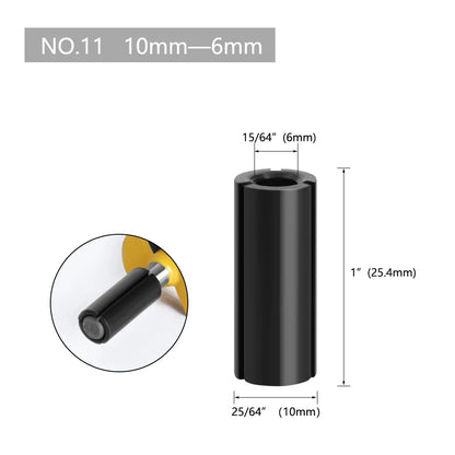 LA VIE 1Pc CNC Router Bit High Precision Adapter Collet Milling Cutter Tool Adapters Holder 6Mm 6.35Mm 8Mm 10Mm 12Mm 12.7Mm 4001