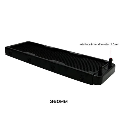 G1/4'' Aluminum Radiator for PC Water Cooling Computer Case GPU CPU RAM Cooler Fan Heatsink 60/80/90/120/240/360Mm Black/White