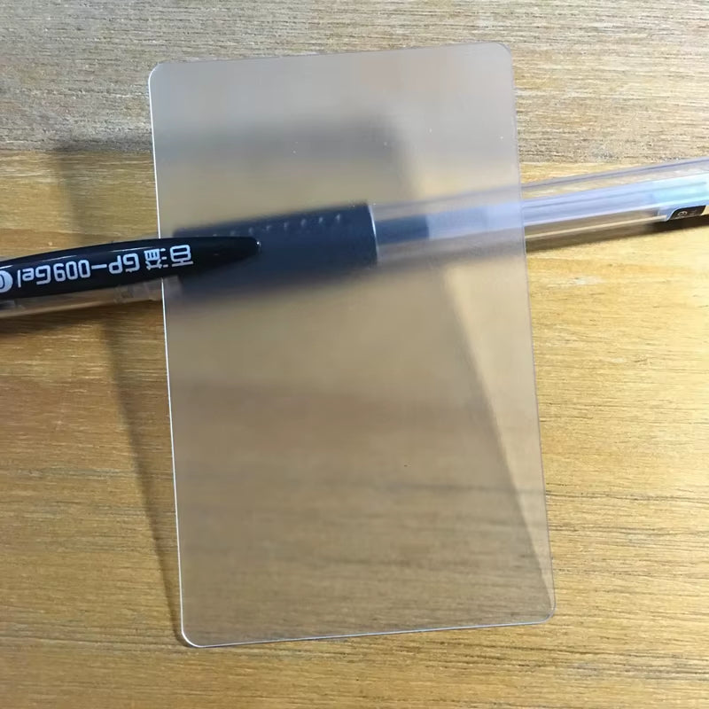 50Pcs Transparent Blank Card PVC Fine Matte Plastic Material Waterproof Card 85.5*54Mm Use for Business Card Printing