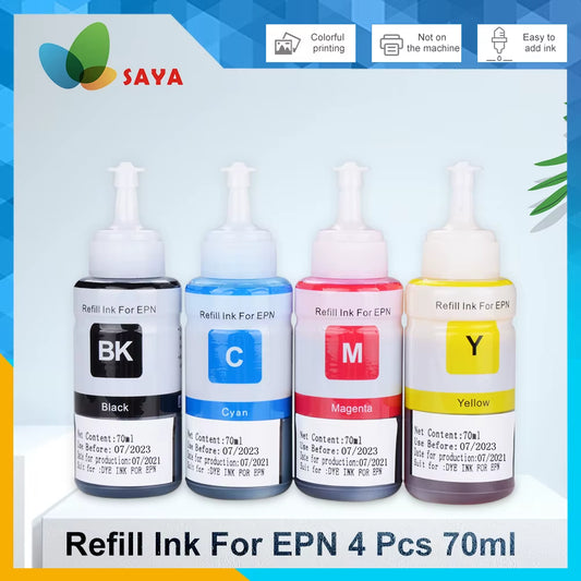 664 Refill Dye Ink for  L100 L110 L210 L120 L220 L310 L355 L362 L366 L365 L380 L486 L800 L805 L810 ET-2650 Printer 4 Colors