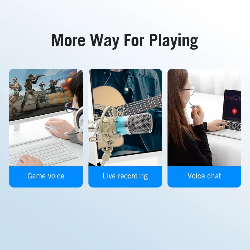 USB Sound Card USB Audio Interface External 3.5Mm Microphone Audio Adapter Sound Card for Laptop PS4 Headset Sound Card