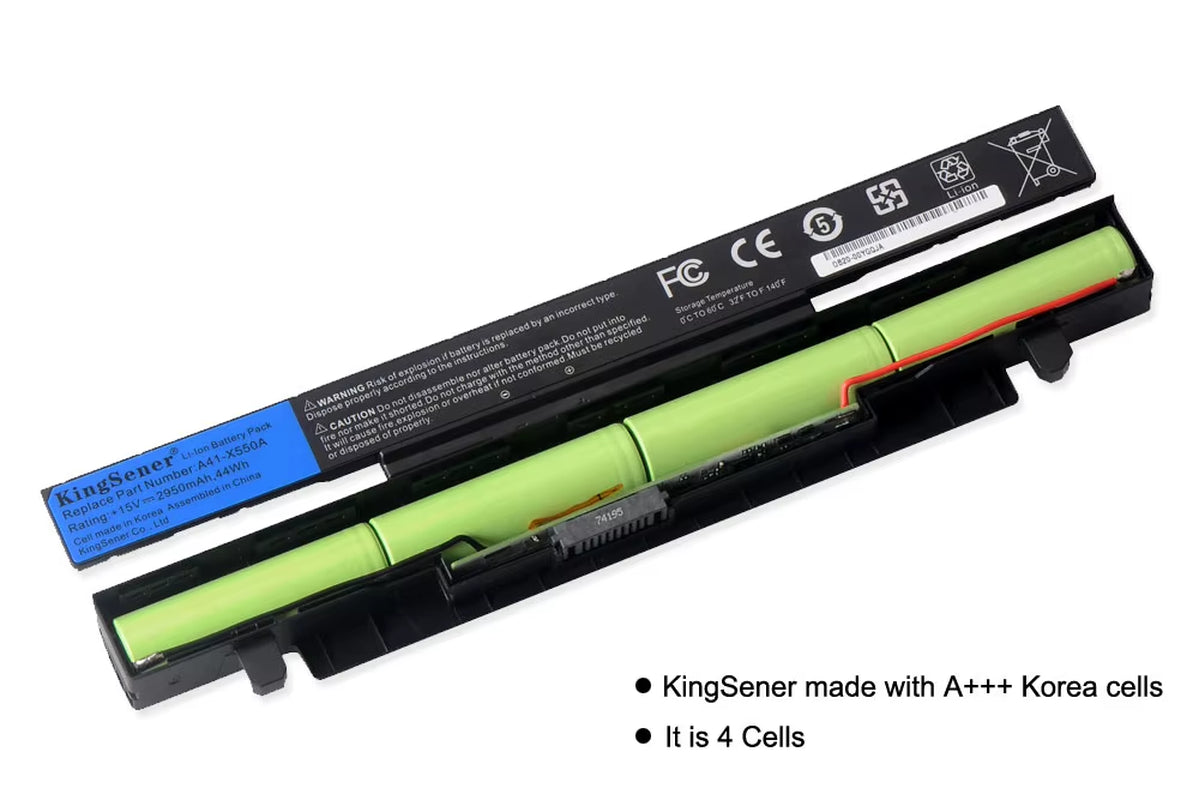 14.4V 6800Mah Korea Cell New A41-X550A Laptop Battery for  A41-X550 X450 X550 X550C X550B X550V X450C X550CA X452EA X452C