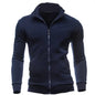 2025 Brand New Men'S No Hoodies Sweatshirts Zipper Stand Collar Men Sweatshirts for Male No Hooded Sweatshirt Man Pullover