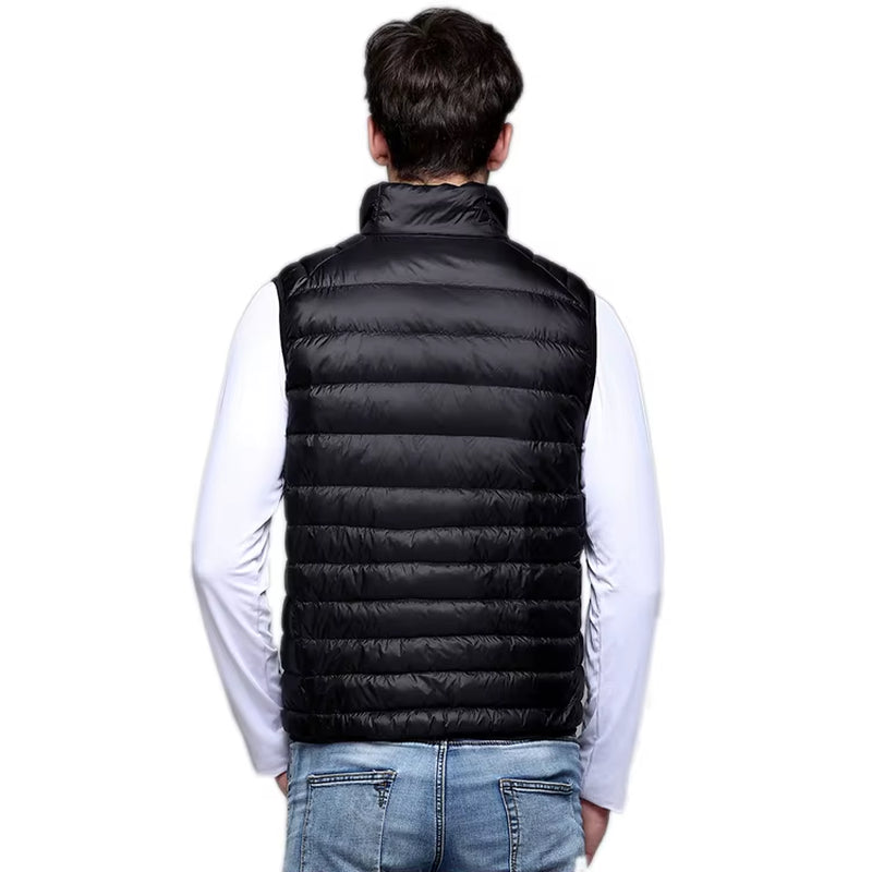 Spring Man 90% Duck down Vest Ultra Light Jackets Men Fashion Sleeveless Outerwear Coat Autumn Winter Coat