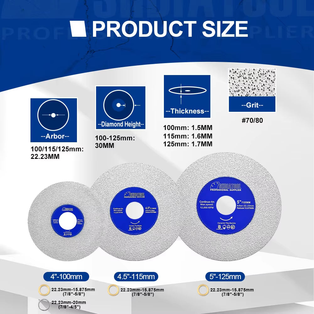 Continuous Tooth Cutting Disc 1Pc Ultra-Thin Marble Saw Blade Ceramic Porcelain Tile Glass 100/115/125Mm Cutter Plate